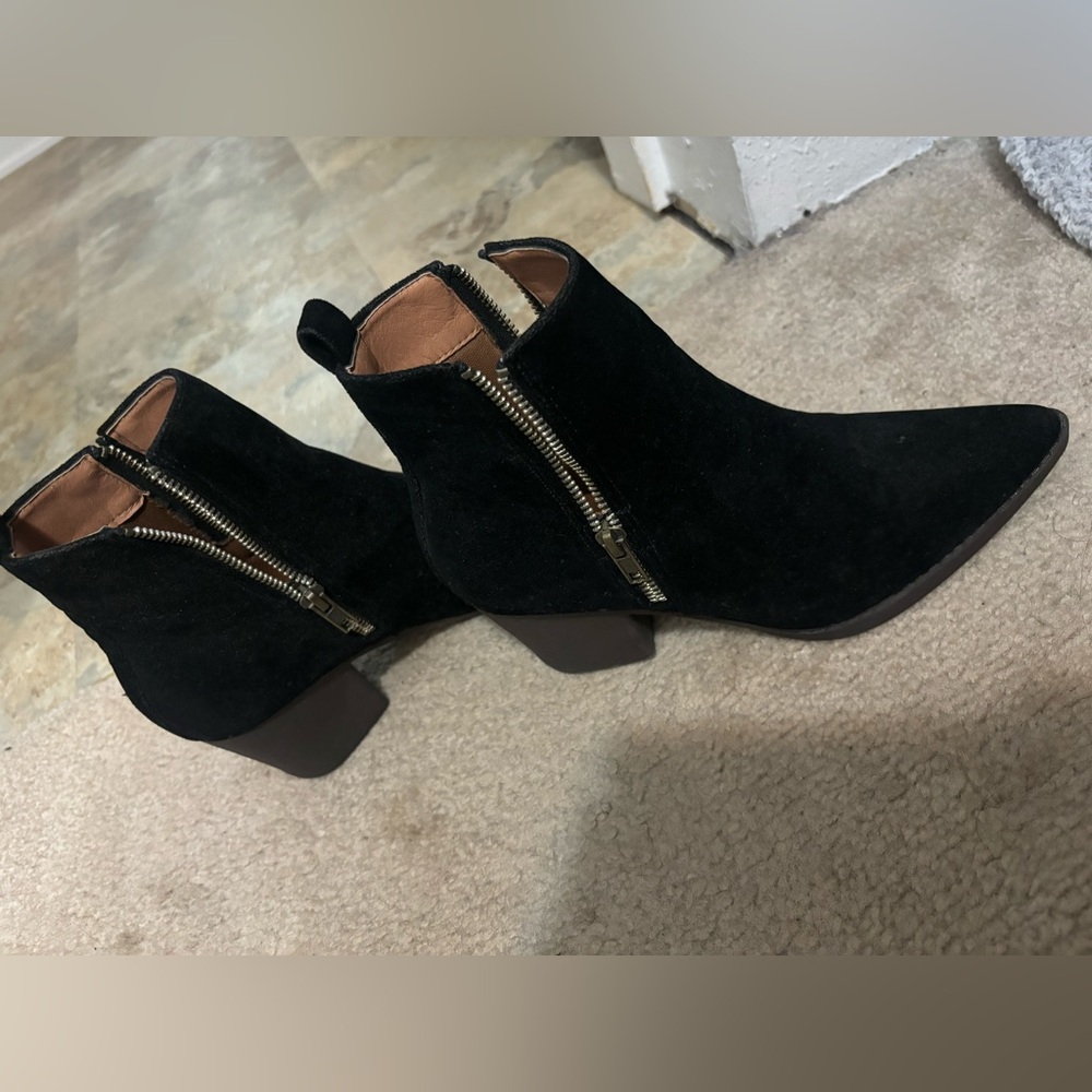 Black Suede Booties